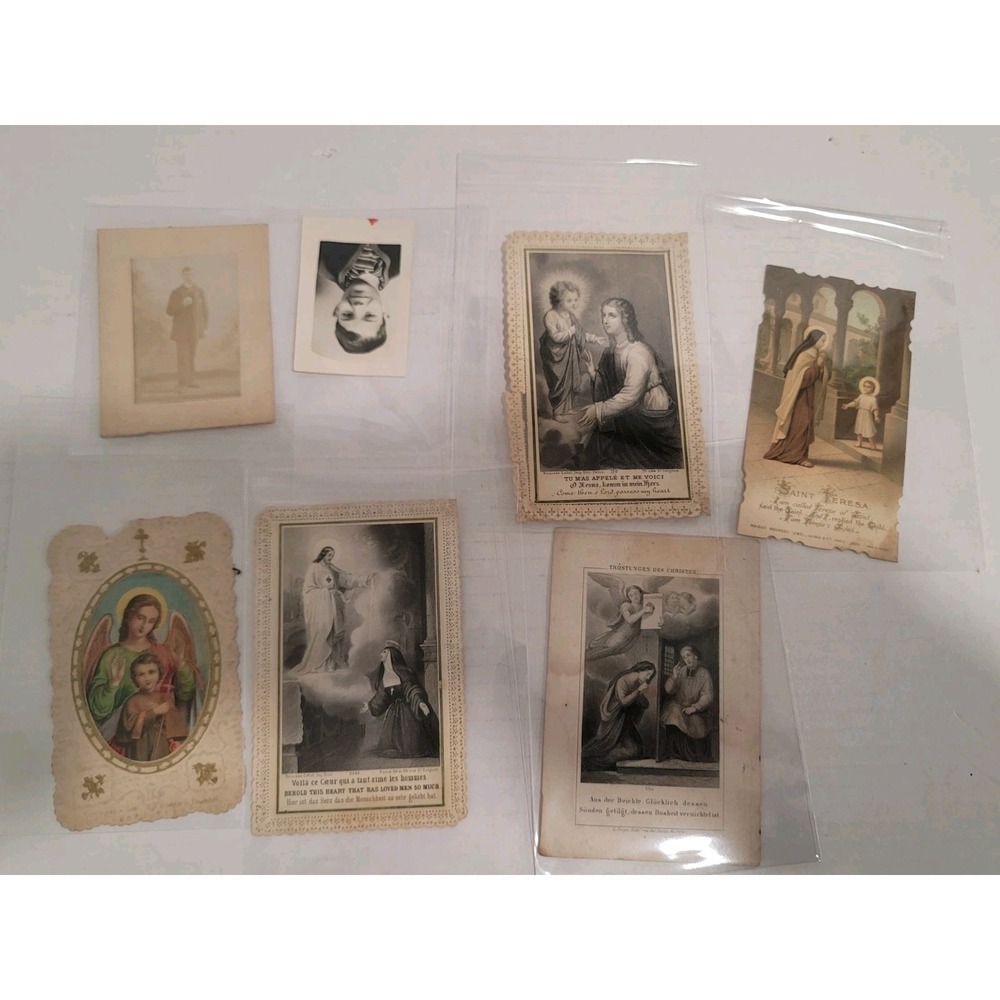 Vintage Holly Cards 1800-1920 Lot 16 pieces of history